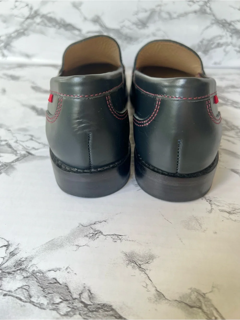 Marc Joseph Mason Boulevard Navy Blue Leather Loafers 10 Quiet Luxury